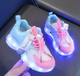 Детские кроссовки с LED-подсветкой и USB-зарядкой 16 режимов для девочек Wenling размер 27 - изображение 3