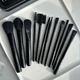 Набор кистей HUDA BEAUTY face and eyes wet powder makeup brush 12 шт высококачественные синтетические волосы современный дизайн - изображение 3