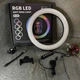 Кольцевая светодиодная лампа RGB MJ26 26 см 40 режимов яркость регулируемая - изображение 2