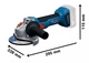 Шліфмашина кутова акумуляторна Bosch Professional GWS 18V-8 125мм 18В 1x4А·год 0-11000об·хв 1.6кг кейс ЗП GAL 18V-40 (0.601.9N9.021) - изображение 3