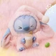 М'яка іграшка брелок Labubu Miniso Stitch Milk Tea Лабуба 15 см, іграшка Лабубу з бульбашковим чаєм, рожева - зображення 3