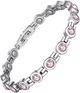 Браслет женский серебристый с магнитами Pink 21 см - изображение 3