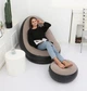 Надувний диван AIR SOFA Надувне крісло з пуфиком для відпочинку з насосом - зображення 6