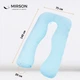 Подушка для беременных и отдыха U-образная MirSon № 8017 Eco Line "Clear Water" EcoSilk 140x75x20 см (2200006178422) - изображение 4