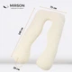 Подушка для беременных и отдыха MirSon Satin Stripe №8025 U-образная Soft Yellow (2200006178637) - изображение 3