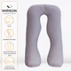 Подушка для беременных и отдыха MirSon Satin Stripe №8027 U-образная Light Gray (2200006178651) - изображение 2