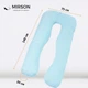 Подушка для беременных и отдыха MirSon Eco Line №8031 U-образная White-Blue (2200006185062) - изображение 3