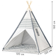 Namiocik tipi wigwam EcoToys pełna podłoga domek dla dzieci 8112 (6958868881122) - obraz 4