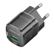 Мережевий зарядний пристрій Borofone BN17 Sunlight charger charger 20W Black - зображення 6