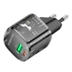 Мережевий зарядний пристрій Borofone BN17 Sunlight charger charger 20W Black - зображення 3