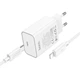 Адаптер сетевой HOCO Type-C to Lightning Benefit single port charger set C143A |1Type-C, 3A/20W, PD/QC| Black - изображение 1