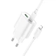 Мережевий зарядний пристрій HOCO C109A Fighter charger Lightning cable 20W White - изображение 5