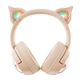 Наушники Onikuma беспроводные Bluetooth игровые Cat Ear с RGB, AUX и Type-C, 55 часов Бежевые (B5) - изображение 9