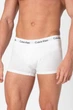 Набір чоловічих трусів боксерів Calvin Klein men boxer 3 шт в наборі, розмір S червоні, білі та темно-сині, з поясом білим. - зображення 5