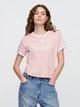 Футболка хлопковая женская GAP 757554483 M Розовая с белым ( 1159839723) - изображение 1