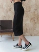 Юбка миди осенняя прямая женская ARTKNIT Katrin L/XL Черная (4823093454873) - изображение 9