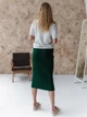 Юбка миди осенняя прямая женская ARTKNIT Katrin S/M Изумрудная (2251948314010) - изображение 5