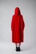 Жіночий дизайнерський дощовик плащ тренч Parasol'ka червоний Red Velvet (S-L) oversize one size, плащ вільного крою водонепроникний, дощовик з капюшоном - изображение 5