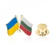 Значок (пин) BROCHE брошь бижутерия Флаги Украина-Болгария BRGV114461 - изображение 1
