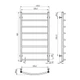 Рушникосушка Onlyheat Oria 500/900/8 - зображення 6