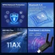 Адаптер Wi-Fi 6 двохдіапазонний 900Мб/с 2в1 Bluetooth 5.4 для ПК та ноутбука до WIFI 5G 2.4/5ГГц AX900 Mbps і BT в USB3.0 бездротовий вай фай ресивер в комп'ютер Plug and Play + блютуз для навушників 2в1 + антени - зображення 14