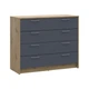 Комод Doros Ронди Дуб Артизан/Графит 4 ящика 100х40х82 DRS-011781 (41516186) - изображение 4