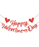 Розтяжка Гірлянда Happy Valentine's Day Червоний З Глітером - зображення 1
