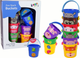 Zestaw wiaderek LEAN Toys Piramidka ze zwierzątkami Kolorowe 5599 (5905214979522) - obraz 2