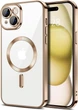 Чохол Wave Premium Metal Shining case with MagSafe (TPU) для Apple iPhone 15 6.1” Desert Titanium - изображение 1
