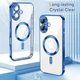 Чохол Wave Premium Metal Shining case with MagSafe (TPU) для Apple iPhone 16 6.1” Midnight Blue - изображение 2