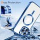 Чохол Wave Premium Metal Shining case with MagSafe (TPU) для Apple iPhone 13 Pro Max 6.7” Midnight Blue - изображение 5