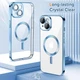 Чохол Wave Premium Metal Shining case with MagSafe (TPU) для Apple iPhone 15 6.1” Light Blue - изображение 2