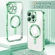 Чохол Wave Premium Metal Shining case with MagSafe (TPU) для Apple iPhone 16 Pro 6.3” Light Green - изображение 2