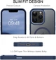 Чохол Wave Premium Matte Insane Guard case with MagSafe (TPU+PC) для Apple iPhone 14 Pro 6.1" Midnight Blue - изображение 3