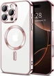 Чехол Wave Premium Metal Shining case with MagSafe (TPU) для Apple iPhone 16 Pro Max 6.9” Pink - зображення 1