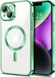 Чохол Wave Premium Metal Shining case with MagSafe (TPU) для Apple iPhone 13 14 6.1” Light Green - изображение 1