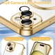 Чохол Wave Premium Metal Shining case with MagSafe (TPU) для Apple iPhone 15 6.1” Gold - изображение 4