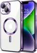 Чохол Wave Premium Metal Shining case with MagSafe (TPU) для Apple iPhone 13 14 6.1” Deep Purple - изображение 1