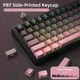 Бездротова механічна Клавіатура Attack Shark X85 Pink 75% (Градієнтний дизайн, перемикачі White Jade, бездротова RGB підсвічування, бічне гравіювання)+наклейки укр розкладки, чорно-рожева - зображення 6