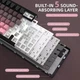 Бездротова механічна Клавіатура Attack Shark X85 Pink 75% (Градієнтний дизайн, перемикачі White Jade, бездротова RGB підсвічування, бічне гравіювання)+наклейки укр розкладки, чорно-рожева - зображення 9
