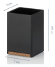 Kubek toaletowy Kela Cube czarny (23687) (4025457236877) - obraz 2