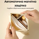 Косметичка портативная органайзер для хранения аксессуаров,маленький футляр для косметики и мелочей из искусственной кожи на магнитной застежке,белый (MP-132_S_white) - изображение 3