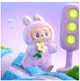 Мягкая игрушка брелок Labubu Pop Mart Big Into Energy Luck, коллекционная игрушка Лабубу 3 серии The Monsters, 16 см, фиолетовая - изображение 5