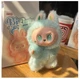 Мягкая игрушка брелок Labubu Pop Mart Big Into Energy Serenity, коллекционная игрушка Лабубу 3 серии The Monsters, 16 см, зелёная - изображение 2