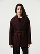 Пальто демісезонне чорно-бордове DANNA 1681MC 42 - зображення 1