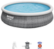Basen Bestway Fast Set z pompą filtracyjną 57372 457 x 107 cm Szary (6942138984651) - obraz 6