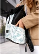 Женский рюкзак роллтоп с двумя отделениями и карманом под ноутбук SAMBAG Черный с принтом Palm (10450271841) - изображение 6