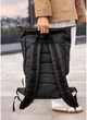 Женский рюкзак роллтоп с двумя отделениями и карманом под ноутбук SAMBAG Черный с принтом Palm (10450271841) - изображение 8