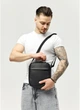Чоловіча сумка месенджер через плече з екошкіри SAMBAG Чорна (906023719) - зображення 8