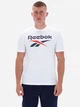 Koszulka męska bawełniana Reebok Bruno Big Logo Crew Neck Ss 100240889 S Biała (1200175459477) - obraz 1